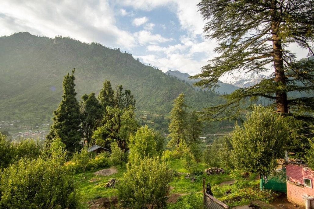 green mountain clearing Pulga Parvati Valley