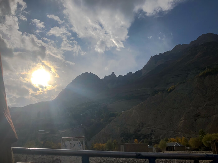 sunset yarkhun valley